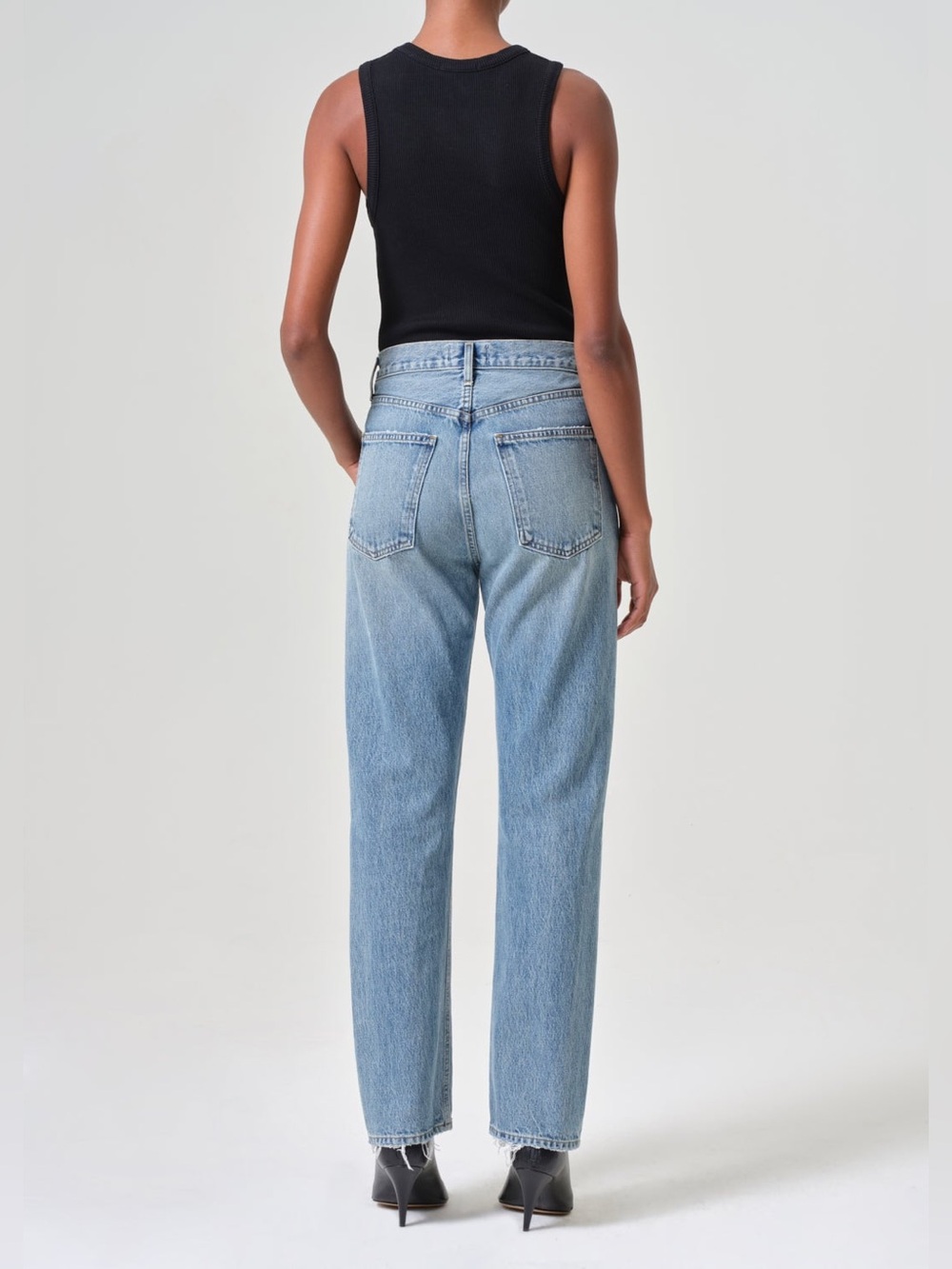 Agolde 90s Pinch Waist High Rise Straight Distressed Jeans Size 25 (estimated) - Picture 3 of 16